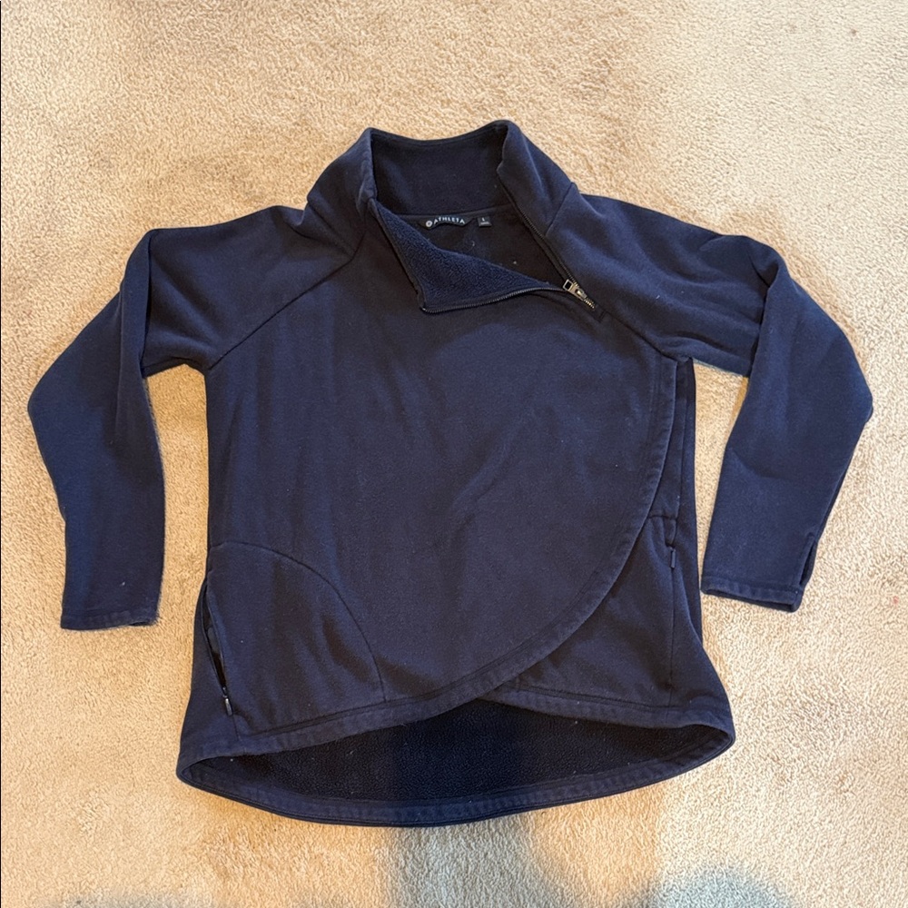 Athleta Dark Blue Fleece Jacket